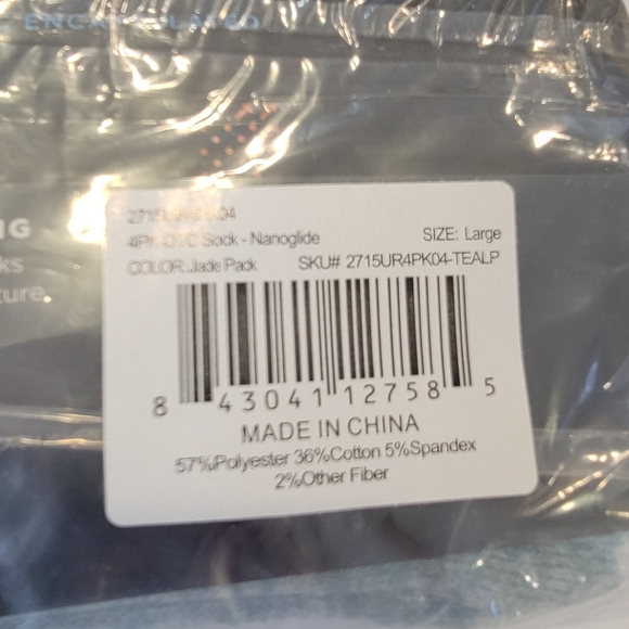 TOMMIE COPPER Compression Over Calf Socks Jade Green 4 Pc Nanoglide Large NWT - Picture 12 of 15